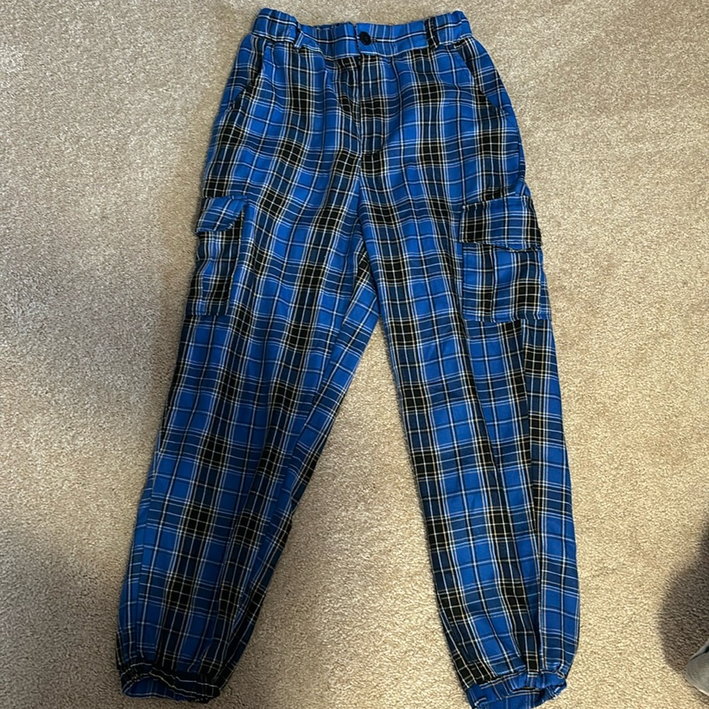 Blue Love Star womens cargo pants